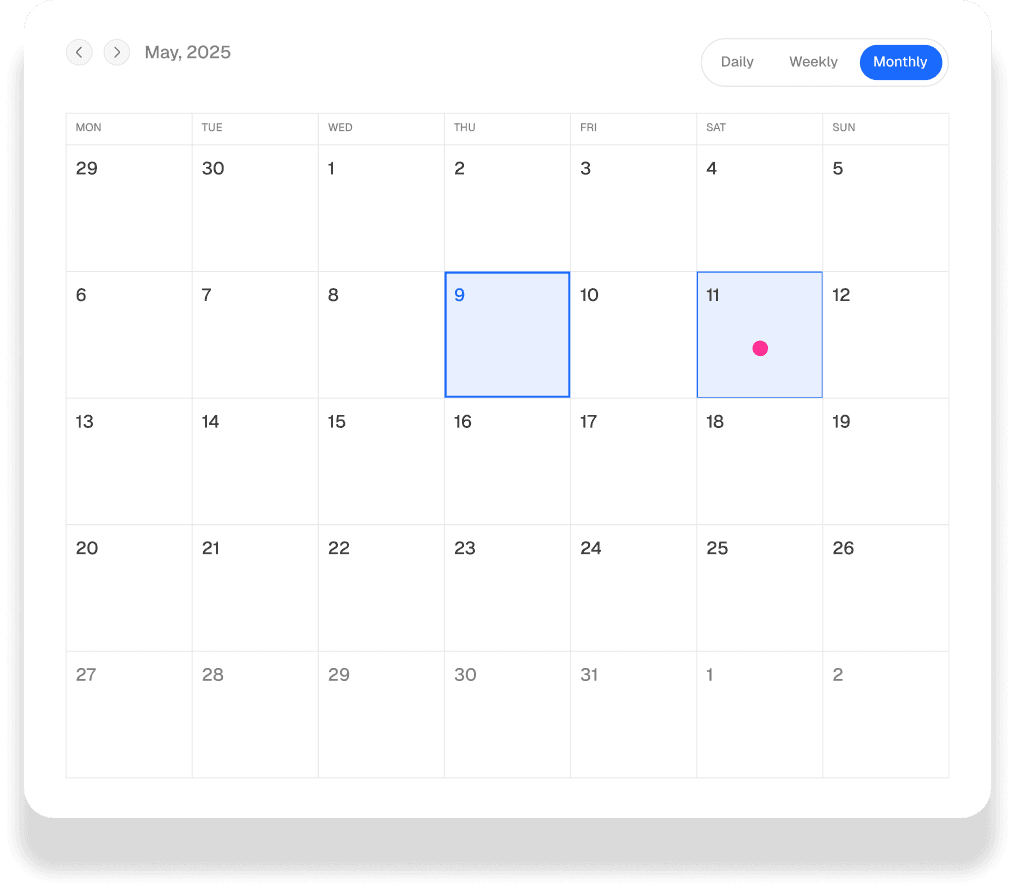 Calendar View